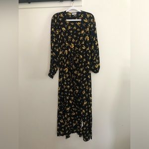 GANNI floral wrap dress, EUC